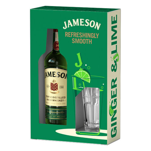 Jameson Irish Whiskey Giftpack with Two Tumbler Glasses 70cl