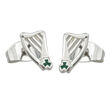 Trinity Mini Harp With Shamrock Earrings
