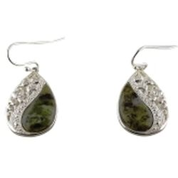 The Connemara Shamrock Teardrop Silver Earring