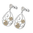 Trinity Tier Drop Swirl Shamrock Earring
