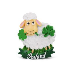 Irish Memories Cream Sheep Spring Resin Magnet