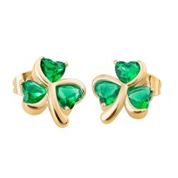 Trinity Cubic Zirconia Shamrock Earrings