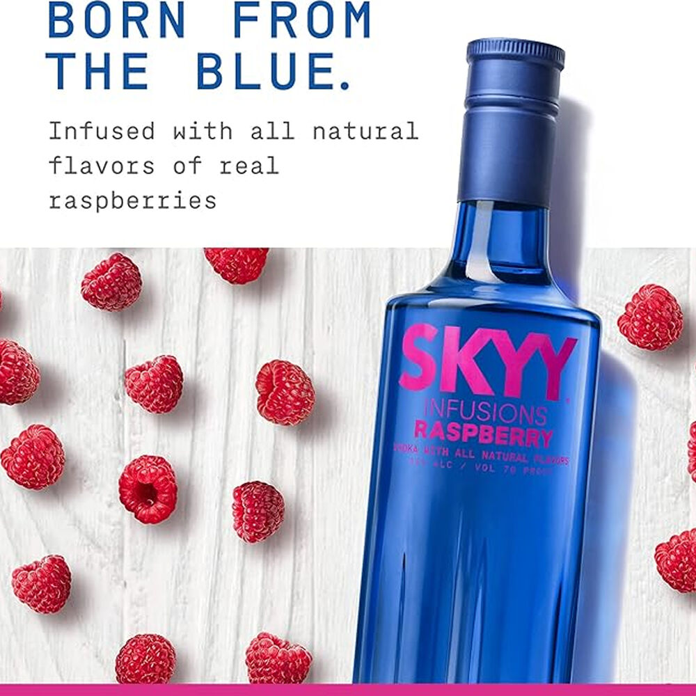 Skyy Infusions Raspberry Vodka 0.7L (37.5% Vol.) - Skyy Vodka