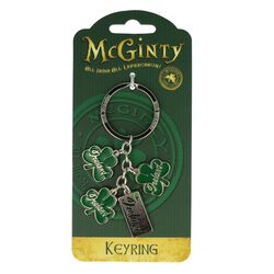 Irish Memories McGinty Shamrock Charm Keyring