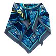 Book of Kells Large Blue & Lemon Celtic Square Scarf