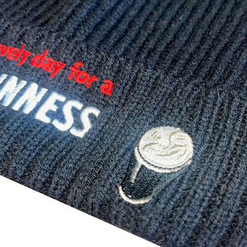 Guinness Black Smiley Pint Hat One Size