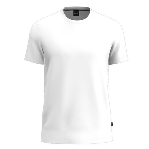 Boss Relaxed-fit T-shirt in stretch cotton with logo print White