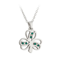 Solvar Lucky Crystal Shamrock Pendant
