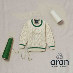 Aran Woollen Mills Childrens Sweater with Stripe XS