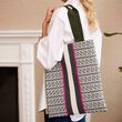 Book of Kells Jacquard Bottle Green & Pink Tote Bag