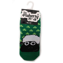 Traditional Craft Kids Green & White Shamrock Sheep Kids Socks 0-3 Kids