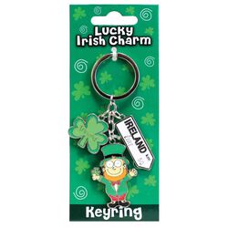 Souvenir Irealnd Sign and Leprechaun Keyring