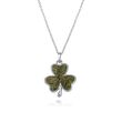 Trinity Marble Shamrock Pendant Necklace