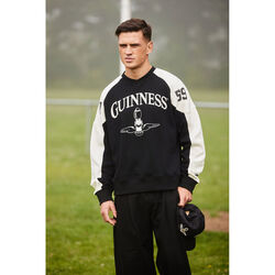 Guinness Black & Cream Rugby Sweatshirt XS