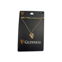 Guinness Gold Harp Charm Bracelet