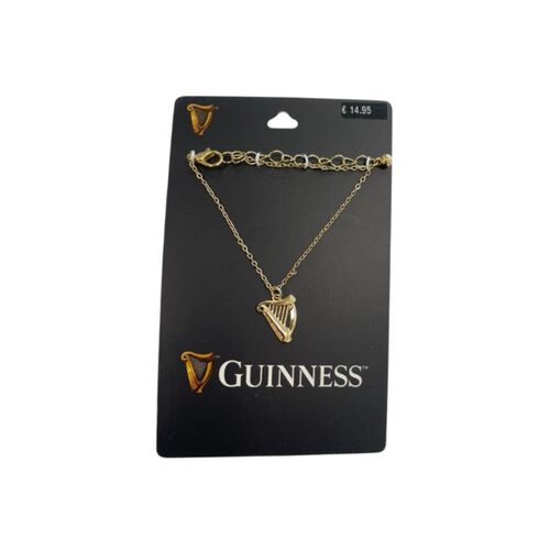 Guinness Gold Harp Charm Bracelet
