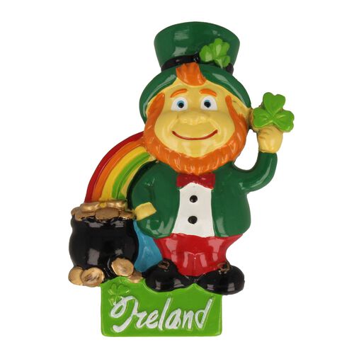 Irish Memories McGinty Leprechaun & Rainbow Magnet