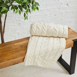 Aran Woollen Mills Cable Throw