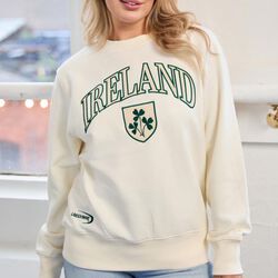 Traditional Craft Adults Ireland Crest Embroidered Sweatshirt XS