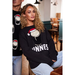 Guinness Smiley Pint Santa Hat Jumper XS