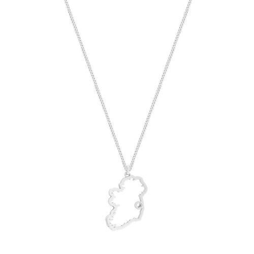 Souvenir Silver Ireland Outline Pendant