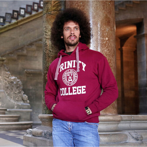 Trinity Burgundy & White Trinity College Crest Hoody  XXL