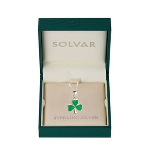 Solvar Silver Shamrock Pendant 
