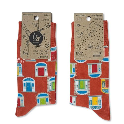 Irish Socksciety Dublin Doors Socks UK 3 - 7 