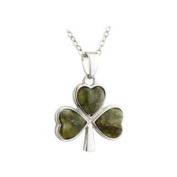 The Connemara Pendant Inlaid Shamrock One Size