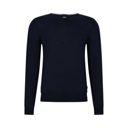 Boss Mens Knitwear Dark Blue Leno