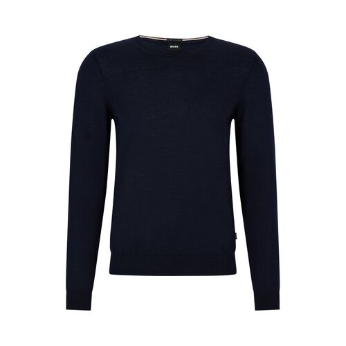 Boss Mens Knitwear Dark Blue Leno