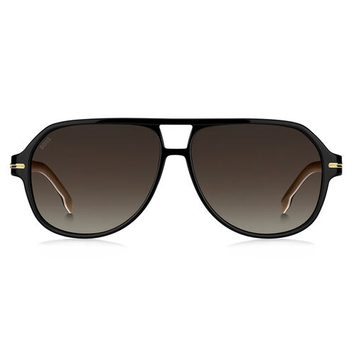 Boss BOSS 1507/S Black Rectangular Sunglasses