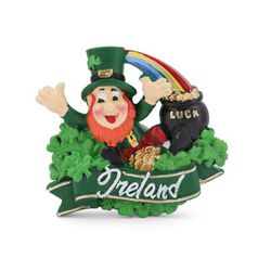 Irish Memories Rainbow Crock Banner Resin Magnet