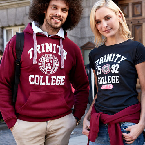 Trinity Burgundy & White Trinity College Crest Hoody  XXL