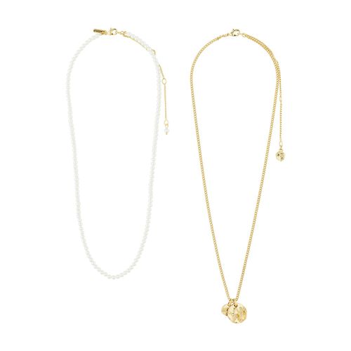Pilgrim LENNON necklaces 2-in-one set gold-plated