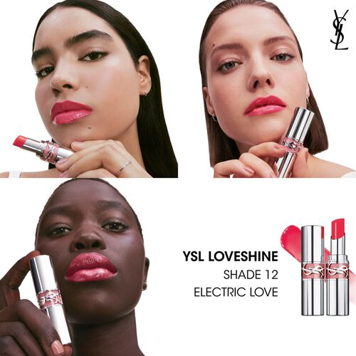 YSL Loveshine Wet Shine Lipstick 12 Electric Love