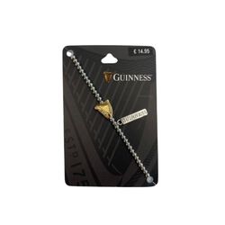 Guinness Rhodium Harp Tag Bracelet