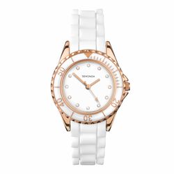 Sekonda Watches Classic Ladies Dress Watch 4742 White / Rose Gold