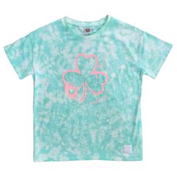 Traditional Craft Kids Ocean Green Tye Dye Pink Shamrock Kids T-Shirt 1-2 Years