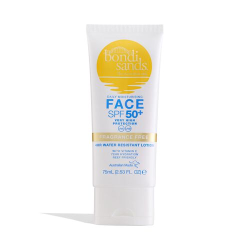 Bondi Sands SPF50+ Fragrance Free Face Sunscreen Lotion 75ml