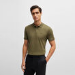 Boss Pallas Regular-fit polo shirt in cotton Light Green