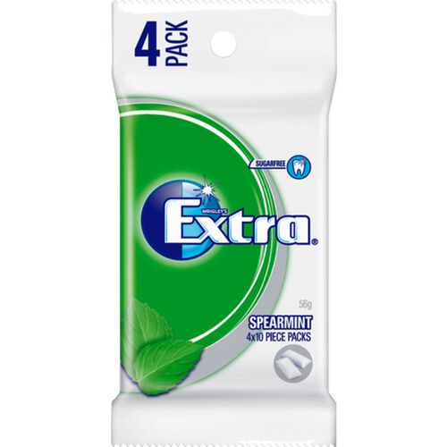 Wrigleys Extra White Spearmint 4 Pack 56G