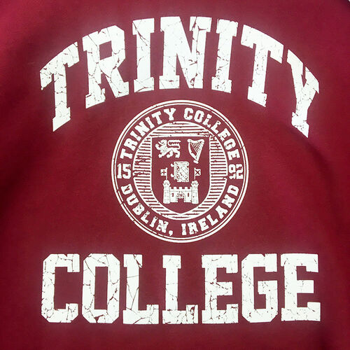 Trinity Burgundy & White Trinity College Crest Hoody  XXL