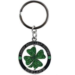 Souvenir Shamrock Spinner Keyring