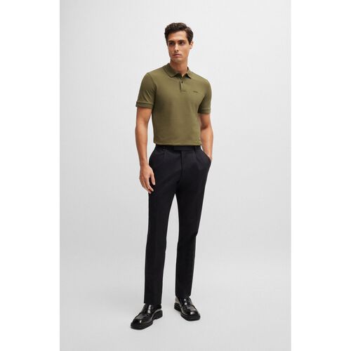 Boss Pallas Regular-fit polo shirt in cotton Light Green