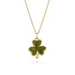 Trinity Marble Shamrock Pendant Necklace