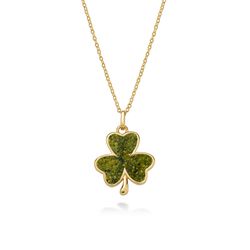 Trinity Marble Shamrock Pendant Necklace