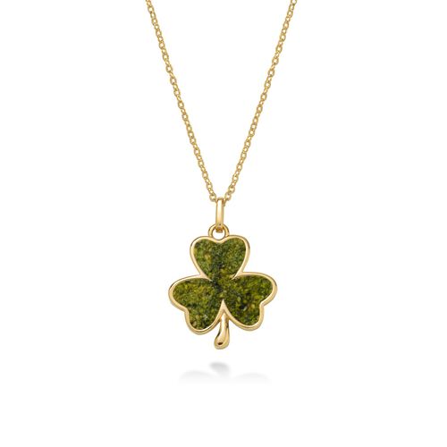 Trinity Marble Shamrock Pendant Necklace