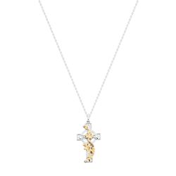 Trinity Silver & Gold Celtic Cross Pendant