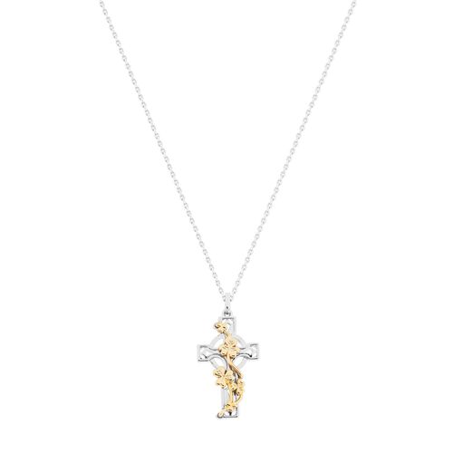 Trinity Silver & Gold Celtic Cross Pendant